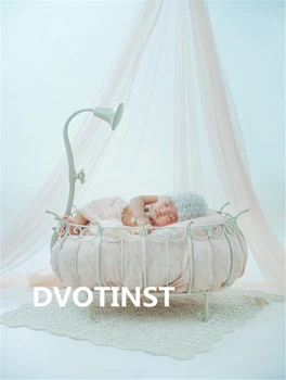 Dvotinst Nyfødte Baby Fotografering Rekvisitter Strygejern Prinsesse Seng Kurv Fotografia Tilbehør Spædbarn Skydning Studio Foto Rekvisitter