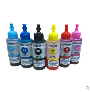 Dye blæk Baseret på Ikke-OEM 6 farve Refill Blæk Kit 70 ml til Epson L800 L801 udskrivning Blækpatron Nr. T6731/2/3/4/5/6