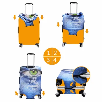 Dækning for kuffert Mode Sød frø Kuffert Bagage Beskytte Dækker Dække Sagen Elastisk Rejser Tilbehør til 18-30 tommer