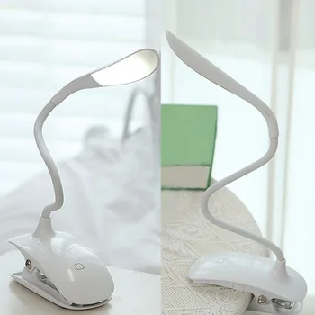 Dæmpbar Clip-On USB-Genopladelige Touch Sensor 14 Lysdioder Reading Light bordlampe