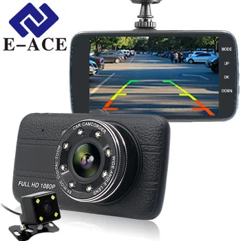 E-ACE 4.0 Tommer Dash Cam Rear View Mirror, Kamera, Full HD 1080 P Bil Dvr Med To Kameraer Automotive Video-Optager Bil Registratorer
