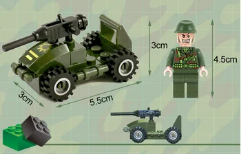 E Model Kompatibel med Lego E830 28pcs Soldat Bil Modeller Bygge-Kits Blokke Legetøj Hobby Hobby For Drenge og Piger