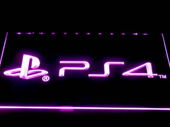 E174 Playstation 4 PS4 LED Neon Skilt med On/Off knap 20+ Farver Og 5 Størrelser at vælge