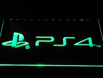 E174 Playstation 4 PS4 LED Neon Skilt med On/Off knap 20+ Farver Og 5 Størrelser at vælge