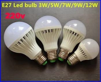 E27/E14/B22 SMD 5730 Led Pære 3W 5W 7W 9W 12W 15W af høj lysstyrke led-lampe lampada led 220V home-lys, led-1STK/MASSE