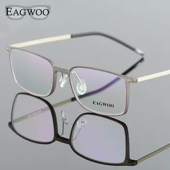 EAGWOO EMS Ren Titanium Briller Pige Mænd, som er Fyldt Rim Optisk Ramme Recept Forestilling Designet Nærsynethed Briller 890012