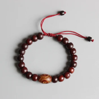 Eastisan Naturlige Røde Sander Træ-Perler Armbånd, Håndlavede Tibetanske Buddhistiske Meditation, Bøn Armbånd Mænd Kvinder OM Smykker