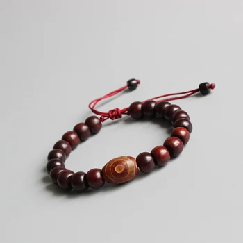 Eastisan Naturlige Røde Sander Træ-Perler Armbånd, Håndlavede Tibetanske Buddhistiske Meditation, Bøn Armbånd Mænd Kvinder OM Smykker