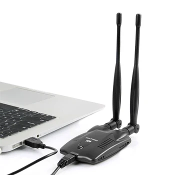 EASYIDEA USB-WiFi-Adapter High Power Dobbelte wifi-Antenne, 5dB 150Mbps Wireless netkort Wireless WiFi-Modtager, WiFi Adaptador