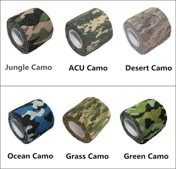 EDC 1 Rulle Camouflage Tape Cool Camping Camo Vandtæt Wrap Camouflage Stealth Tape Udendørs Vandreture Travel Kits Overlevelse Udendørs