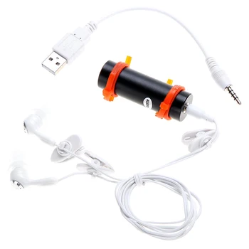 EDT-4GB USB MP3-Afspiller vandtæt svømning, dykning, surfing sort headset FM-Radio