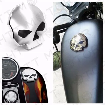 Eftermarkedet gratis fragt motorcykel dele Motorcykel Kraniet Brændstof Gas Tank Cap Cover Til Harley-davidson Dyna Softail Sportster 84-15 CD