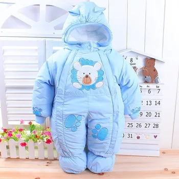 Efterår & Vinter Nyfødte Spædbarn Baby Tøj Fleece Animal Style Tøj Romper Baby Tøj, Bomuld-polstret Overalls CL0437