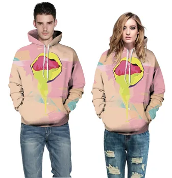Efterår og vinter Hip hop 3D-hættetrøjer Jersey Amerikanske Flag Print-Grå sweatshirt sportstøj moleton Kvinder Pink Frakke Plus Størrelse
