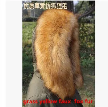 Efterår og vinter kvinder Faux krave hætte, fox fur stor krave vaskebjørn pels krave lyddæmper tørklæde cape 20 farver 70cm 80cm tb001