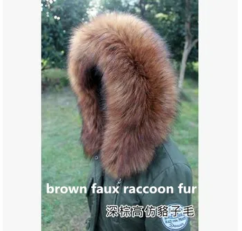Efterår og vinter kvinder Faux krave hætte, fox fur stor krave vaskebjørn pels krave lyddæmper tørklæde cape 20 farver 70cm 80cm tb001