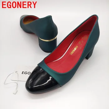 Egonery mode pumper kvinde 2017 pladsen hæle god kvalitet sko kvinder med høj hæl kortfattet sko til kontor damer, der arbejder sko