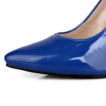 EGONERY sko 2017 forår sommer damesko patent læder høje hæle platform pumper nude fashion sort rød kvinde damer sko