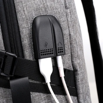 Eksterne USB-Opladning Rygsæk Mænd Anti Tyveri Laptop Taske Store skoletasker Mandlige Rejse Rygsække Med Hovedtelefon-Stik XA2199C
