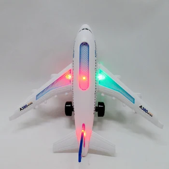 El-Air Bus Model Blinkende LED-Lys Børn Musikalske Fly Toy Fly til Børn Diecasts & Toy Køretøjer i Høj Kvalitet