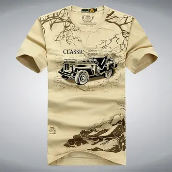 Elastisk Bomulds T-Shirt Mænd Sommeren AFS JEEP Mærke Tøj Casual 3D-T-Shirts Hærens Taktiske T-Shirt Militære Stil Tshirt,UMA012