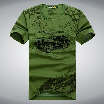 Elastisk Bomulds T-Shirt Mænd Sommeren AFS JEEP Mærke Tøj Casual 3D-T-Shirts Hærens Taktiske T-Shirt Militære Stil Tshirt,UMA012
