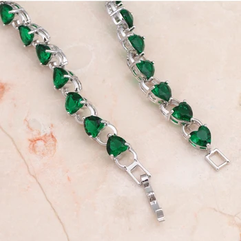 Elegant Akvamarin Smykker til kvinder, Grønne Australien Zircon Sølv fyldt Charm-Armbånd-Fabrik Mode smykker TBS761A