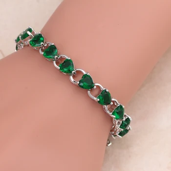 Elegant Akvamarin Smykker til kvinder, Grønne Australien Zircon Sølv fyldt Charm-Armbånd-Fabrik Mode smykker TBS761A