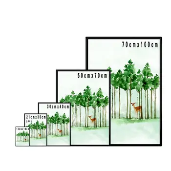 Elegant Poesi Grønne Planter Kaktus, Enkel Dekoration A4 Lærred Maleri Print Plakat Billede Væg Kunst Soveværelser Hjem Dekorative