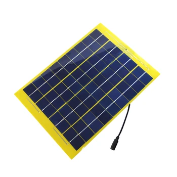 ELEGEEK 10W 18V Solar Panel Batteri Oplader for 12V Solar System 12V Batteri med DC Output Crocodile Clip-330*230mm