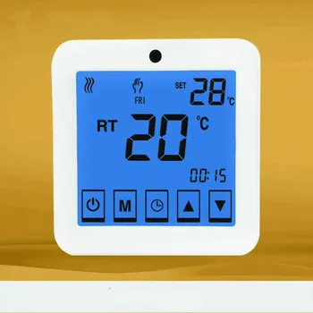 Elektrisk gulvvarme Værelses Touch Screen Termostat Varmt Gulv Varme System Termoregulator 220V Temperatur Controller