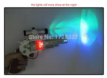Elektrisk legetøj flash otte kanon legetøj Skud revolver simulation der er et lys, musik, elektrisk legetøjs pistol WJ020