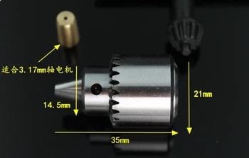 Elektrisk mølle lille klip 0.3-4 MM borepatron selv DIY jacket præcision chuck