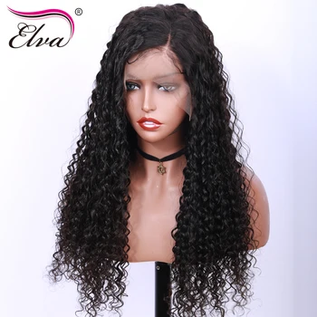 Elva Curly Hair Blonder Foran Menneskehår Parykker Brasilianske Remy Hair Lace Front Wig Med Baby Hair Pre Plukkede Naturlig Hårgrænse 8-26