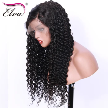 Elva Curly Hair Blonder Foran Menneskehår Parykker Brasilianske Remy Hair Lace Front Wig Med Baby Hair Pre Plukkede Naturlig Hårgrænse 8-26