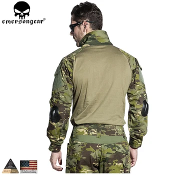 EMERSONGEAR Gen 2 BDU Airsoft Bekæmpe Ensartet Uddannelse Tøj Taktiske Shirt Bukser med knæbeskyttere Multicam-Tropic EM6972