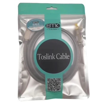 EMK digitale optiske kabel-Toslink-Kabel SPDIF Optisk Lyd Kabel med OD8.0 flettet jakke 2m 3m 5m 8m 10m for DVD-Xbox højttaler