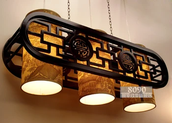 EMS-GRATIS FRAGT Kinesisk stil klassiske lamper restaurant lampe vedhæng lys fåreskind lampe bar Pendel lamper