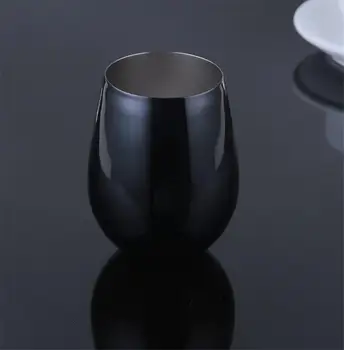 En Slurk Stemless Vin Cup Rustfrit Stål, Isoleret Æg Form Øl-Drikke-Kop