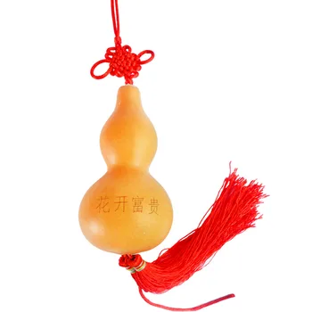 En Stor Feng Shui Naturlige Wu Lou Wu Lu Græskar Charme, Amulet W Blomst J2058