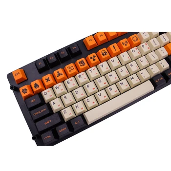 Engelsk/koreansk Version Stor Carbon 169/124 Centrale PBT-Dye-Sublimeret Keycap Cherry Oprindelige Højde Keycap for Mekanisk Tastatur