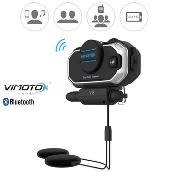 Engelsk Version Easy Rider vimoto V8 Hjelm Bluetooth Headset Motorcykel Stereo-Hovedtelefoner Til Mobiltelefon og GPS-Vejs Radioer