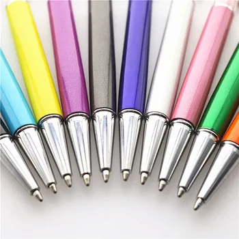 Engros 100 stk Kuglepen Krystal Diamant Dekorative Pen 0,7 mm Pennen Alle Metal Materiale Studerende Skriftligt Kontor Gave Pen