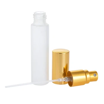 Engros-100 stk/Masse 10ML Bærbare Frosting Glas Genopfyldning Parfume Flaske Med Aluminium Forstøver Tom Parfum Sag