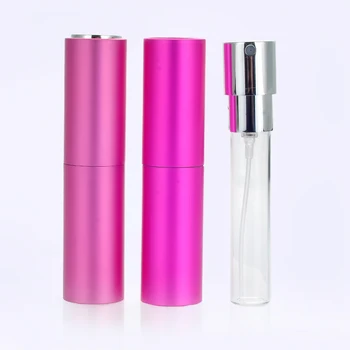 Engros-100 stk/Masse 8ML Mini Bærbare Genopfyldning Aluminium Parfume Flaske Med Sprøjte Tom Parfum glasrør For Rejsende
