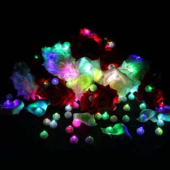 Engros 1000 Stk/Masse Runde RGB Mini Led Blinkende Bold Lampe Hvid Ballon Lanterne Lys til julefrokost Bryllup Dekoration