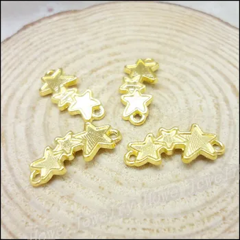 Engros 120PCS Guld-farve-Stjerne Charms Vedhæng Passer til Armbånd Halskæde DIY Metal Smykker at Gøre