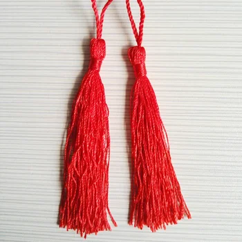 Engros-13cm rød farve Kina knude kvast proces for DIY Håndlavede Smykker Armbånd taske, sko, Tilbehør 100pcs