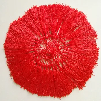Engros-13cm rød farve Kina knude kvast proces for DIY Håndlavede Smykker Armbånd taske, sko, Tilbehør 100pcs
