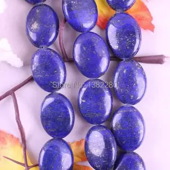 ! Engros 13X18MM Ægte Lapis Lazuli Oval Løs Perler 15